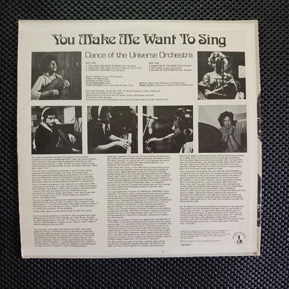Dance Of The Universe Orchestra – You Make Me Want To Sing (FM 78011) - Image 2 of 4