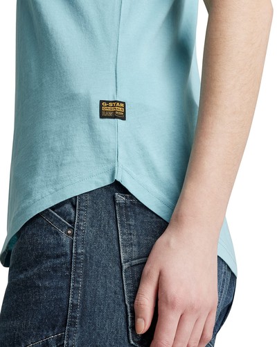 G-Star RAW, Damen T-Shirt, Slim Fit, RAW. slim r t wmn, ocean, Blau, S - Bild 4 von 5