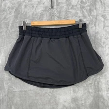 Lululemon Run: Track Attack Skirt Skort Women's Size 8 Black Ruffle