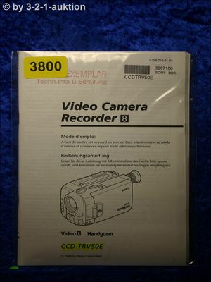 Sony Bedienungsanleitung CCD TRV50E Video Camera Recorder (#3800)
