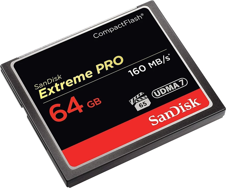 SanDisk Extreme Pro 64 GB 160 MB/s CompactFlash Memory Card - Black/Gold/Red - Image 2 of 4