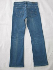 AG Adriano Goldschmeid Angel Bootcut Jean Wm Sz 27 AGed 5yr Distress Stretch L27