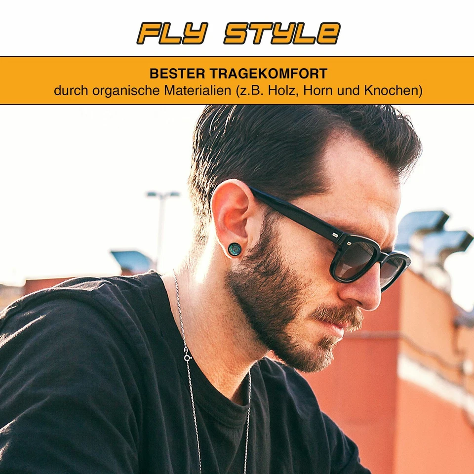 Horn Plug Flesh Tunnel Paua Abalone Muschel Perlmutt Piercing Double Flared - Bild 4 von 4