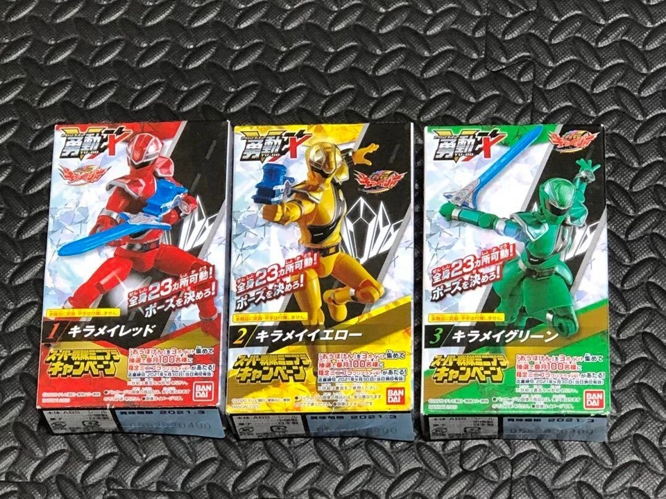 Juego de 7 figuras de caja de armas Bandai Toei Power Rangers Kiramager Yudo Kai Kiramager Foto 2 de 4