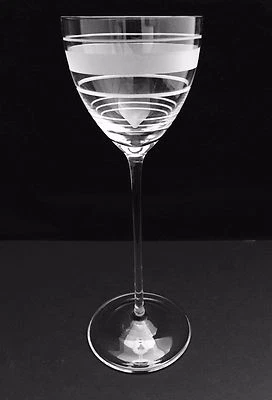 VILLEROY AND BOCH CRYSTAL GOBLET ETCHED - SET OF 6 - SPECIAL EDITION - Image 1 of 4