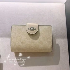 NWT Coach Medium Corner Zip Wallet In Signature Canvas CW786 ( Choose One Color)