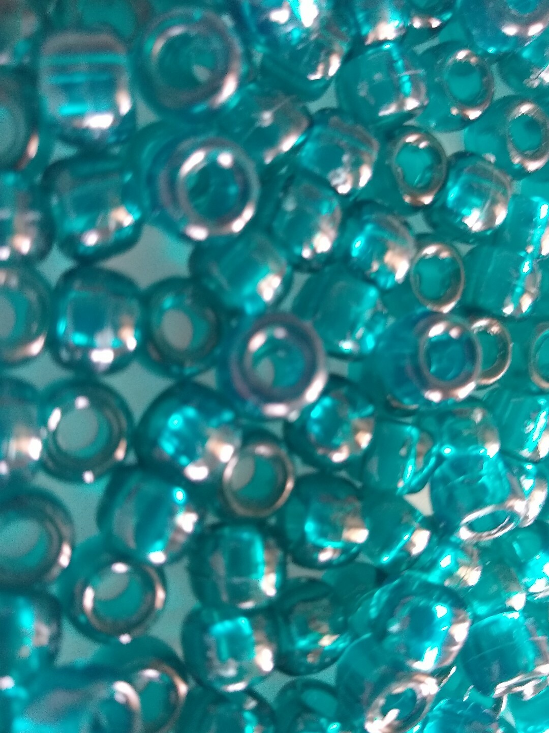 Teal 9mm Plastic Barrel Pony Beads Loose 50 to 1000 Count-image