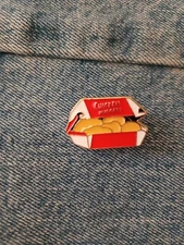 CHICKEN NUGGETS- ENAMEL, LAPEL, BROOCH PIN-NEXT DAY SHIPPING
