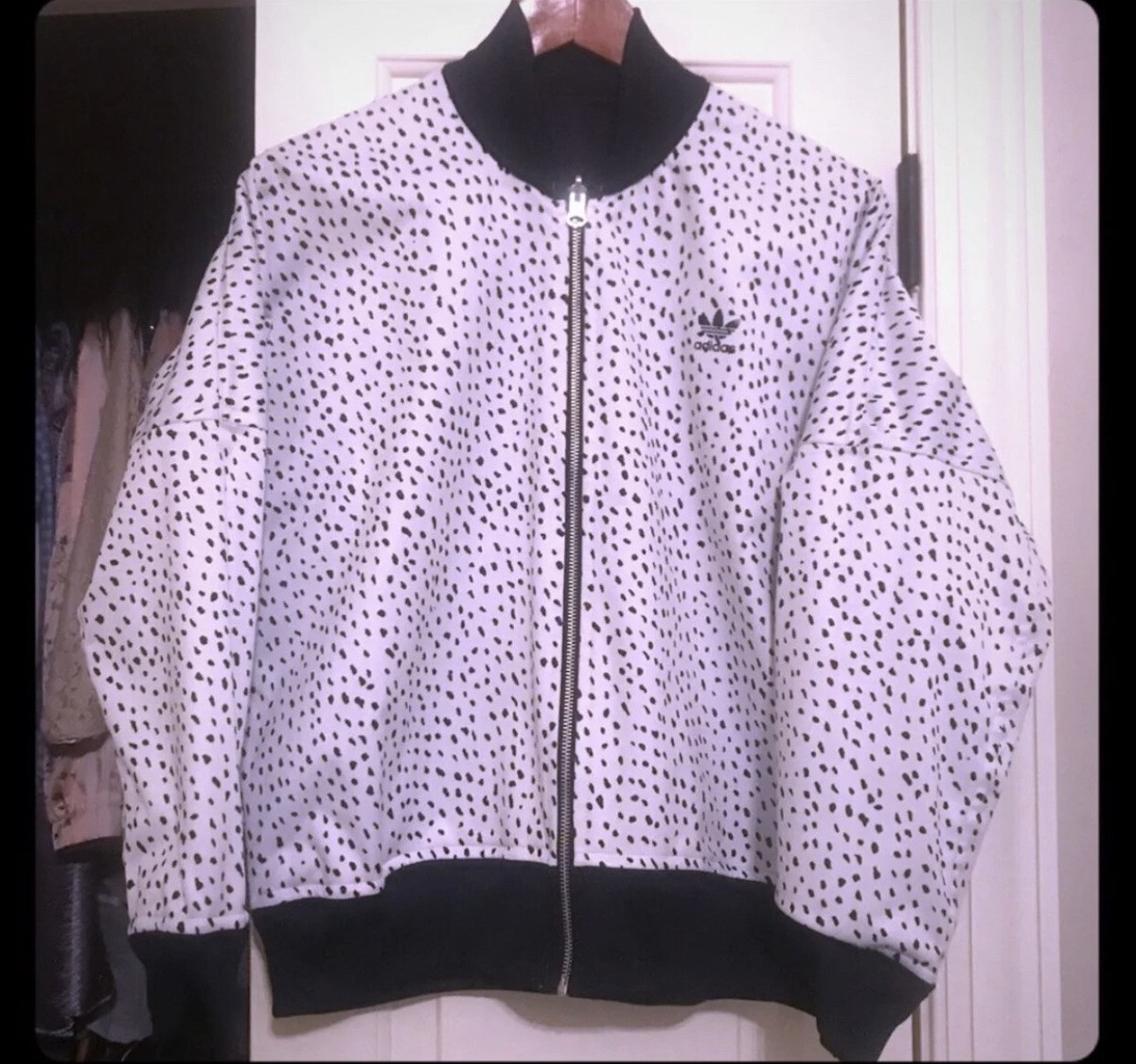 Adidas Originals 3 Stripes Reversible Jacket Navy Dalmatian