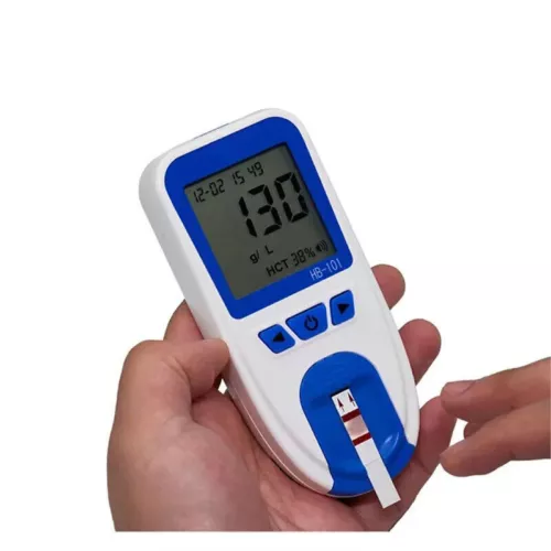 Analizador Monitor de anemia Medidor de hemoglobina sanguínea Prueba HB y HCT con tiras de 25 piezas - Imagen 8 de 12