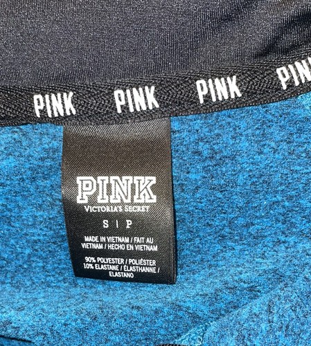 Pink Victoria Secret Blue Pullover Quarter Zip SZ Small - 第 6/6 張圖片