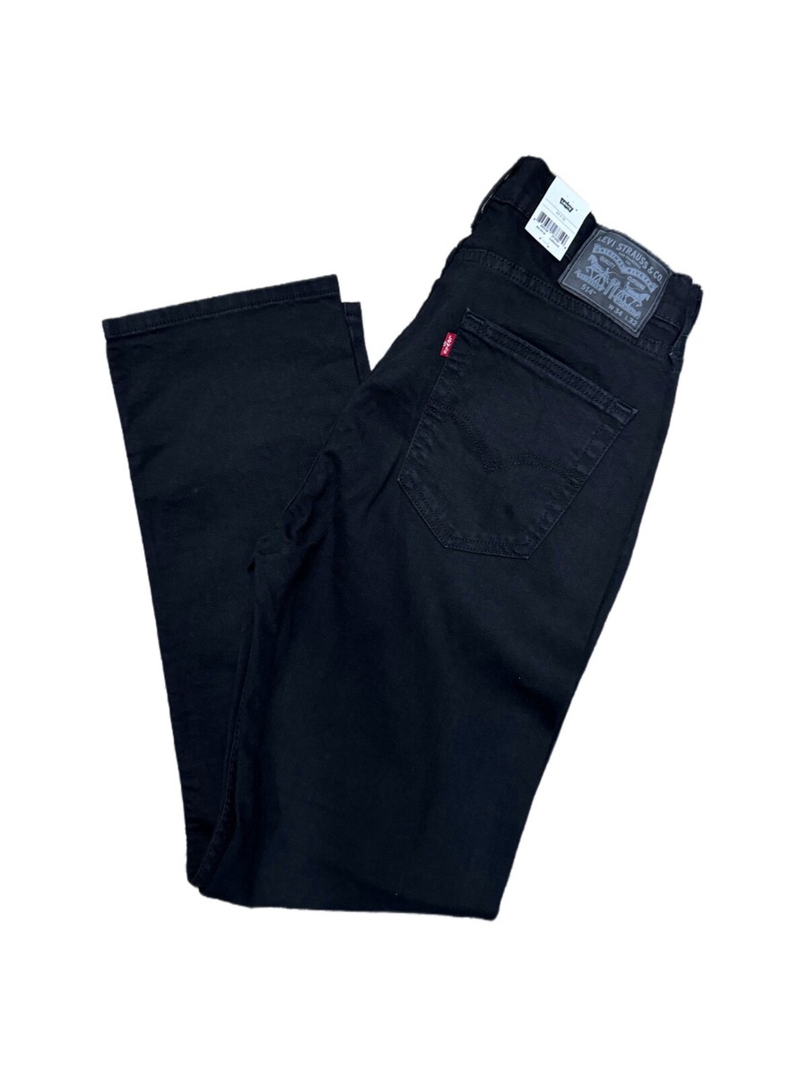 Levis 514 Straight Fit Jeans Stretch Jeans Black | eBay