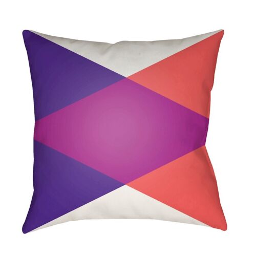 Modern by Surya Pillow, White/Coral/Purple, 22' x 22' - MD006-2222 - Picture 1 of 1