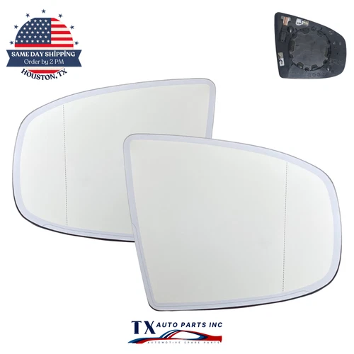 Pair Side Mirror Glass for BMW X5 X6 Series E70 E71 E72 w/ Auto Dimming Heated