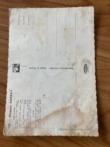 CARTE POSTALE ANNEES 60 HUGUES AUFRAY Publistar J7 - Picture 2 of 2