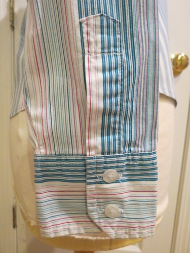 New York & Co. Women's Teal Blue Striped Button Down Dress Shirt Long Sleeves, S - Picture 7 of 8
