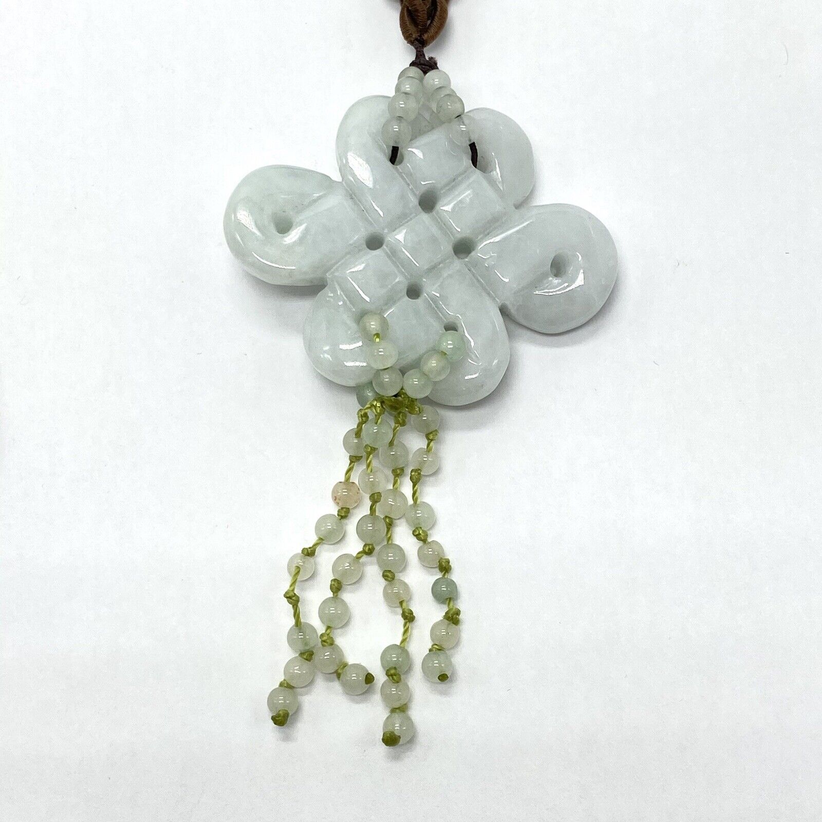 Jade necklace Chinese symbol pendant Oriental gen… - image 2