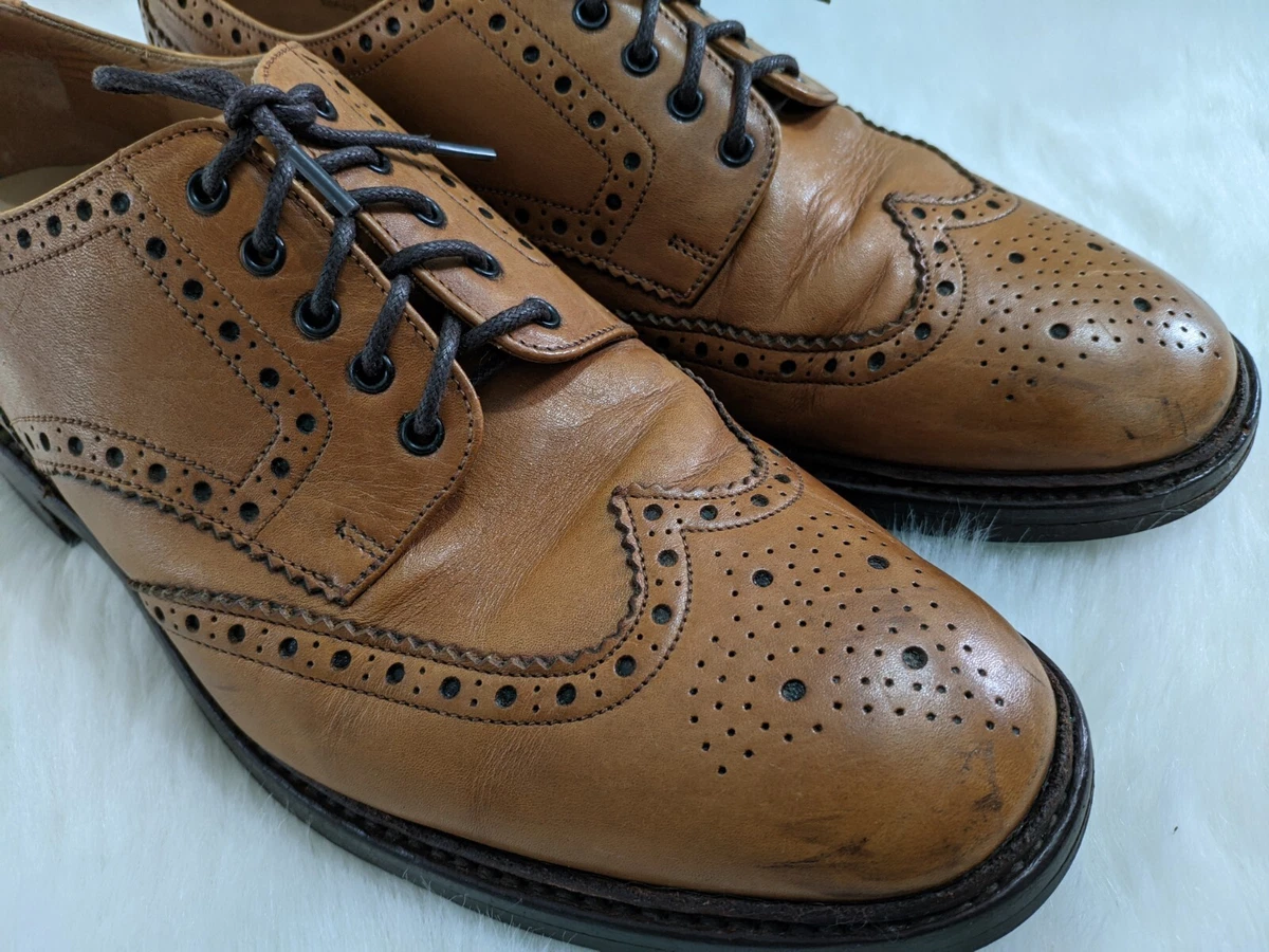 LOAKE 1880 CHESTER Tan Wingtip Brogue Shoes UK 9 US 9.5 EU 43