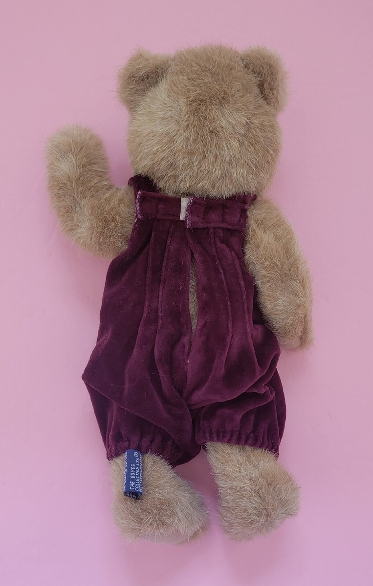 Vintage Boyds Bears Claire Rose Velvet Overalls Plush Jointed JB