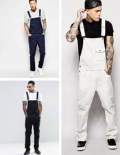 Men Suspender Denim Jeans Dungarees Overalls Romper Jumpsuit Bib Pants Trousers