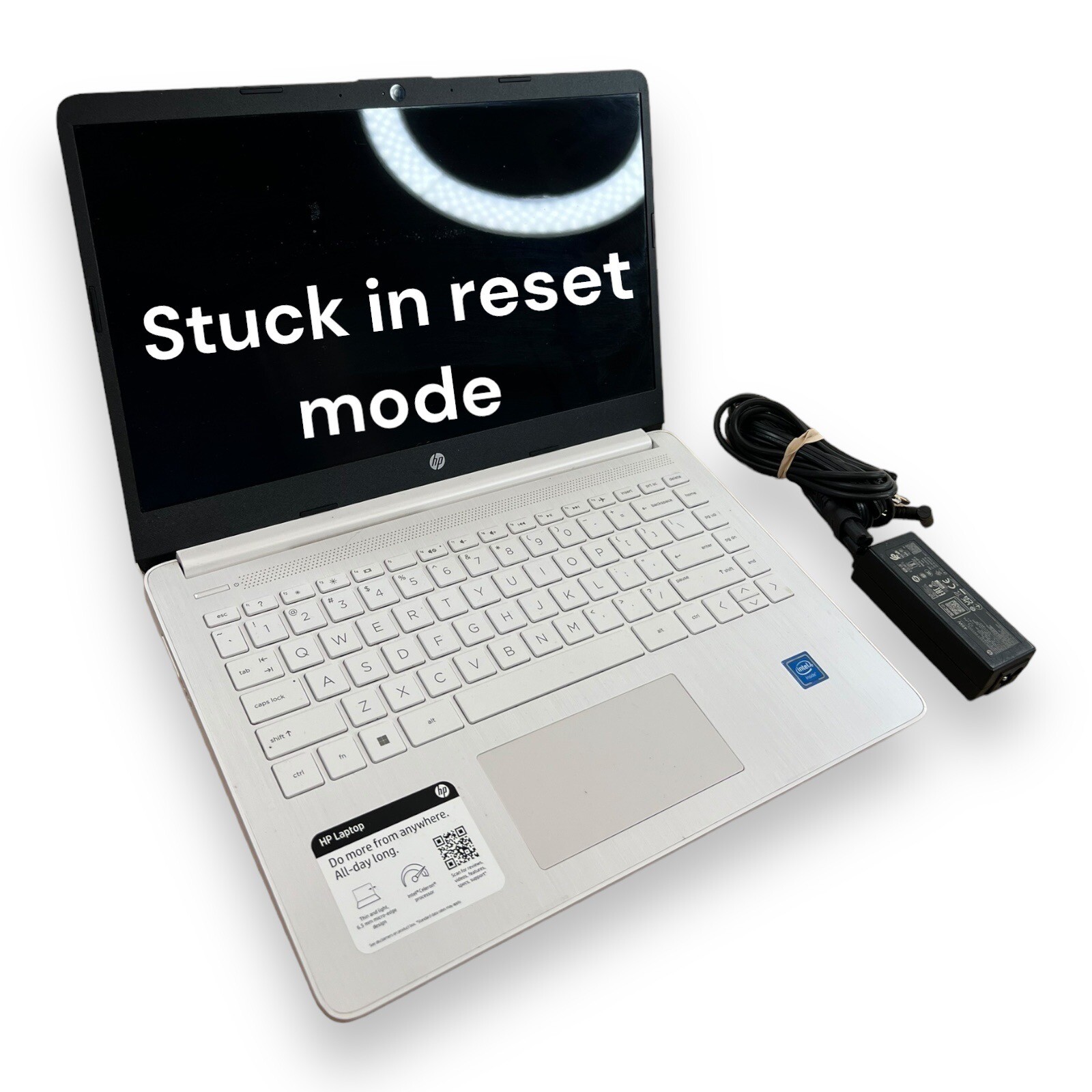 AS IS stuck, not working HP Laptop 14dq0052dx Celeron N4120, 4GB