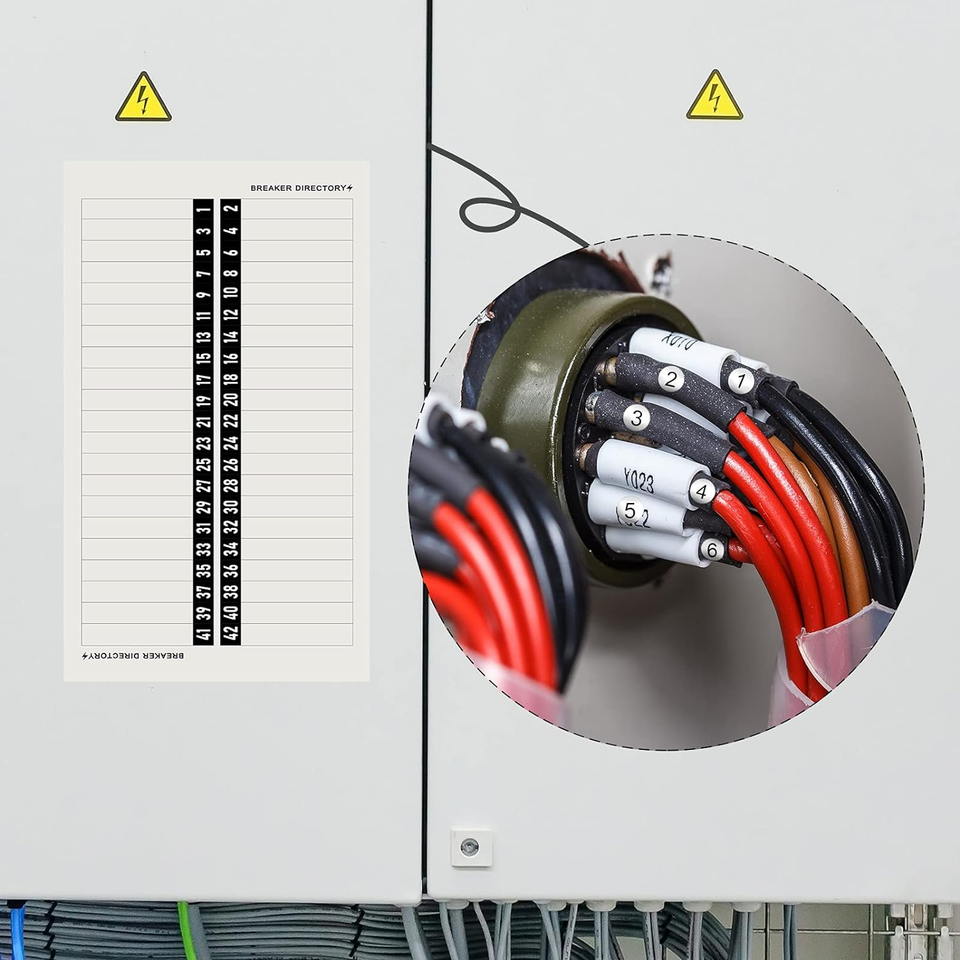 Breaker Panel Labels Electrical Electric Box Sticker Number Breaker