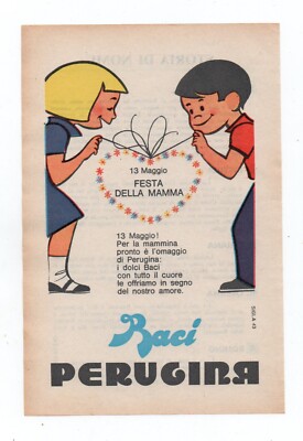 ADVERTISING ADVERTISING WERBUNG ITALIAN CLIPPING 1962 PERUGINA KISSES