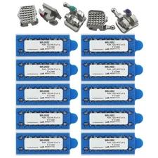 10Kits Dental Orthodontic Metal Brackets Braces Mini Roth 022 345 Hooks 5-5