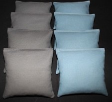 CORNHOLE BEAN BAGS Dark Gray and Light Blue 8 ACA Regulation Corn Hole Game Bag