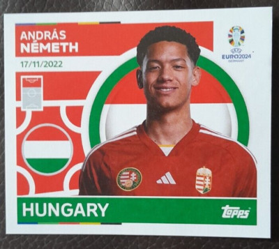 TOPPS UEFA EURO FUßBALL EM 2024  - Sticker  HUN 20 Andras Nemeth  /Hungary