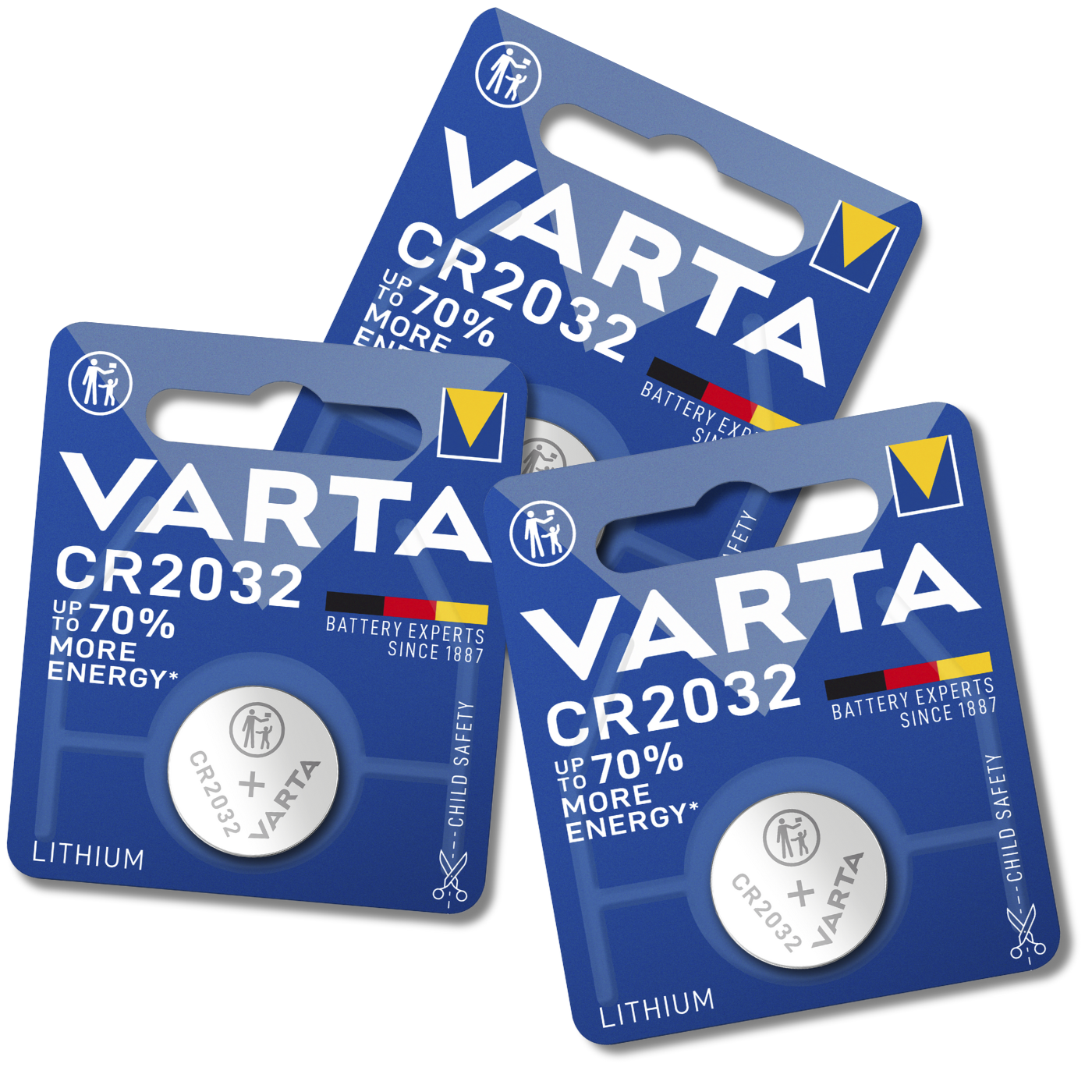 3x VARTA CR2032 Batteries High Quality Lithium Cell 3V DL2032 *EXPIRY 01/2035*