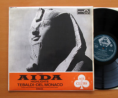 ACL 193 Verdi Aida Highlights Tebaldi Del Monaco Erede 1963 Decca Mono EXCELLENT