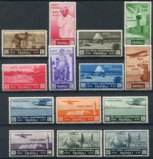LIBYA 1934 8^ FOIRE DE TRIPOLI P.O+P.A. SÉRIE COMPLÈTE MNH** CAT. S27