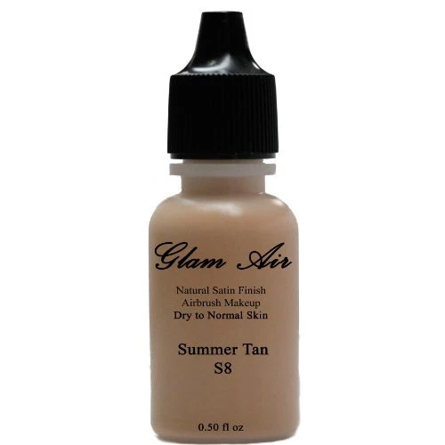Large Bottle Airbrush Makeup Foundation Satin S8 Summer Tan Water based Makeup L