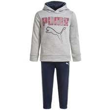 Puma 2-Pc Set Gray Hoodie  Navy Pants Baby Boys size 12 months