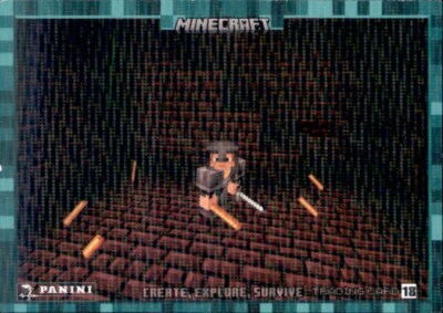 Panini Minecraft Trading Card Nr. 18 - Der Nether - Pixel Karte - 2023