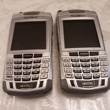 Lot of 2: BlackBerry 7100i - Silver NEXTEL-PTT iDEN Untested Parts/Repair AS IS