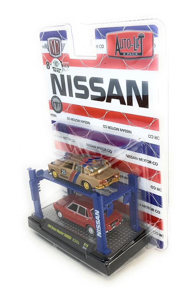 M2 MACHINES 1/64 AUTO-LIFT 2 PACK 1969 DATSUN BLUEBIRD 1600SSS MODEL 33000 chase - Image 3 of 3