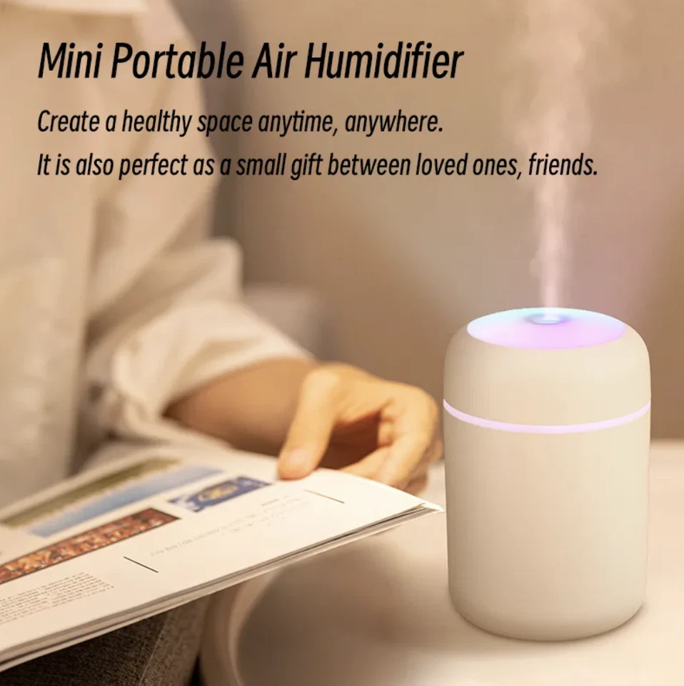 Portable Mini USB Air Humidifier Cool Mist Aroma Diffuser LED Lights - Image 4 of 4