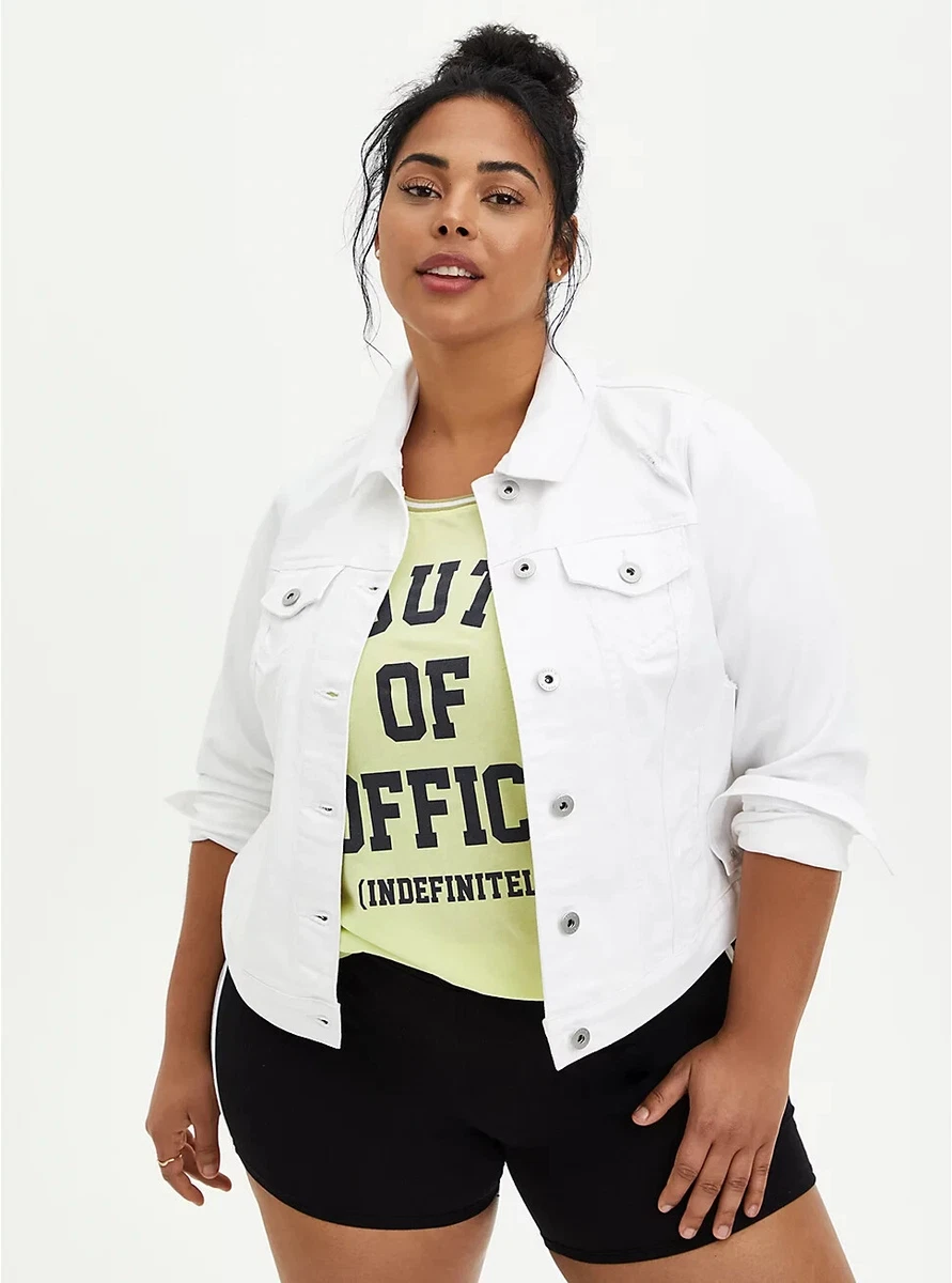 Torrid cropped hotsell denim jacket