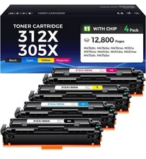 4 PK CF380A Toner Cartridge Set For HP 312A Color LaserJet Pro MFP M476dn M476nw