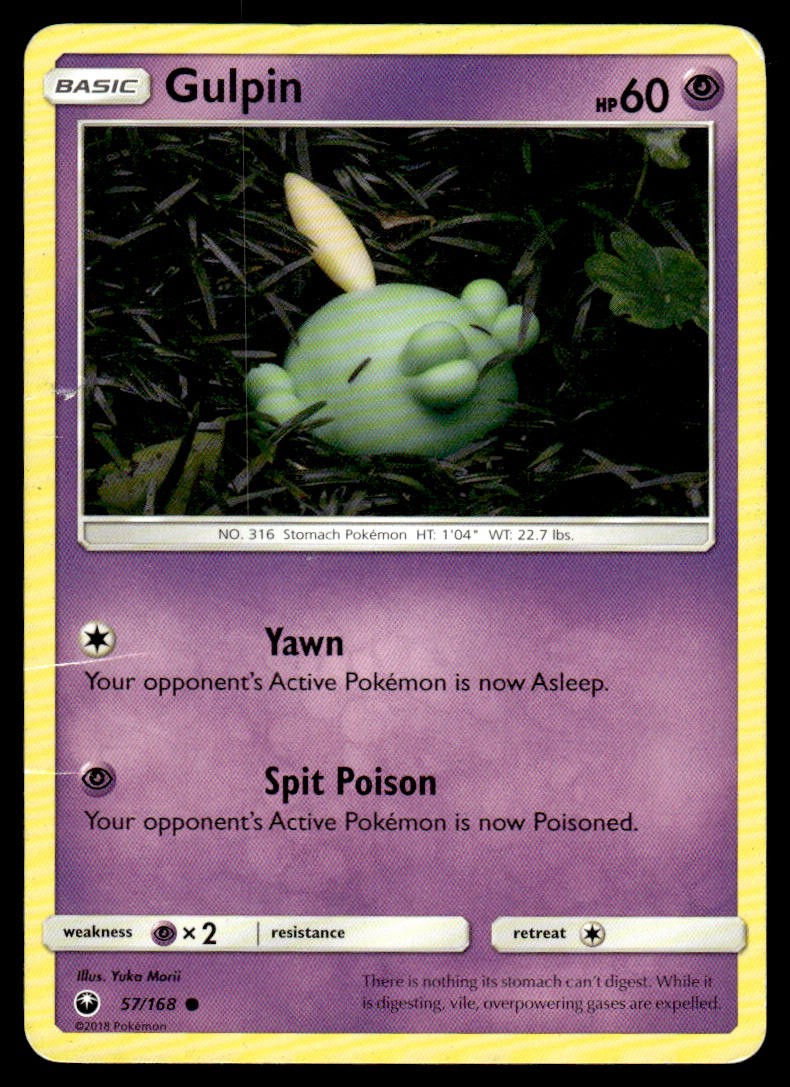 Gulpin 57/168 Common Celestial Storm Pokemon Yuka Morii DMG