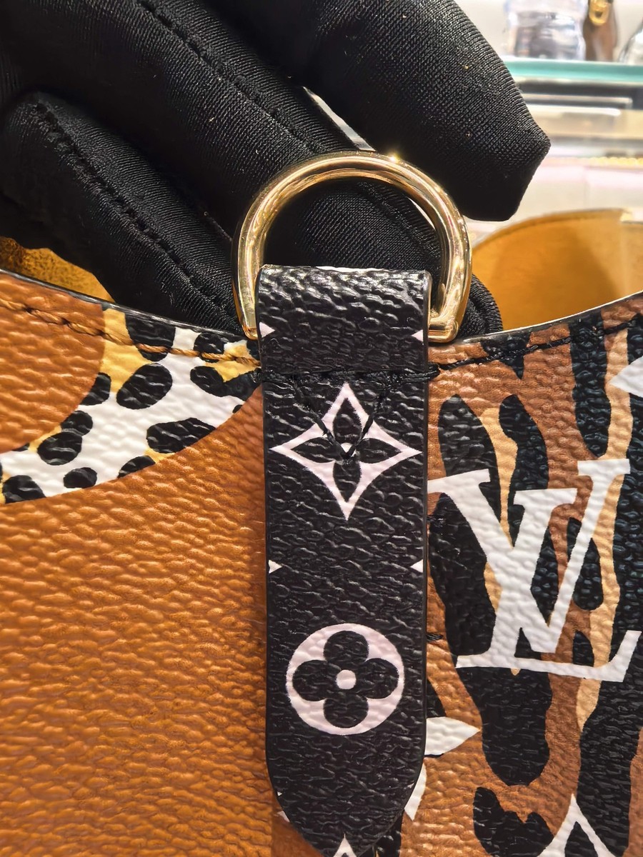 Louis Vuitton NOE Jungle Leopard Print Bucket Crossbody Bag Women