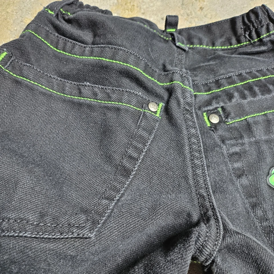 Vintage Jnco Black Denim Shorts Jean Shorts Jorts Alligator Skate Youth Size 7x - Image 3 of 4