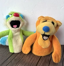 Vtg Bear In The Big Blue House Finger Puppets Set of 2 Treelo Lemur & Bear 3.5"