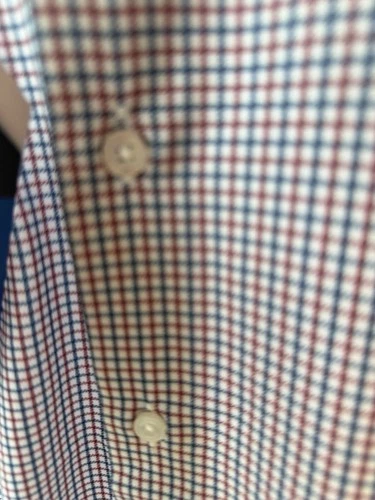 Nautica Men’s Small S Plaid Check Button Down Shirt Red Navy White NWT image 4