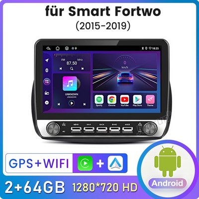 10.1''Autoradio Android 15 Carplay GPS NAVI 2+64G BT Für Smart Forfour Fortwo 453