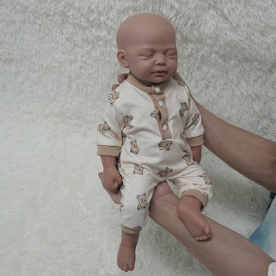 COSDOLL 18.5 Zoll Reborn Baby Puppen Ganzkörper Silikon Junge Schlaf Neugeborene
