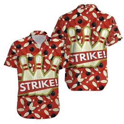 Striking Bowling Pins Theme Hawaiian Beach Attire