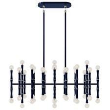 Robert Abbey Kane 42Lt Pendant, Midnight Blue/Polished Nickel Accents - MB78